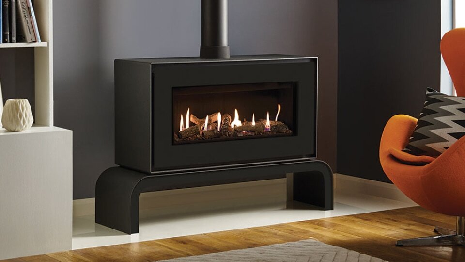 new gas fire or stove to smell