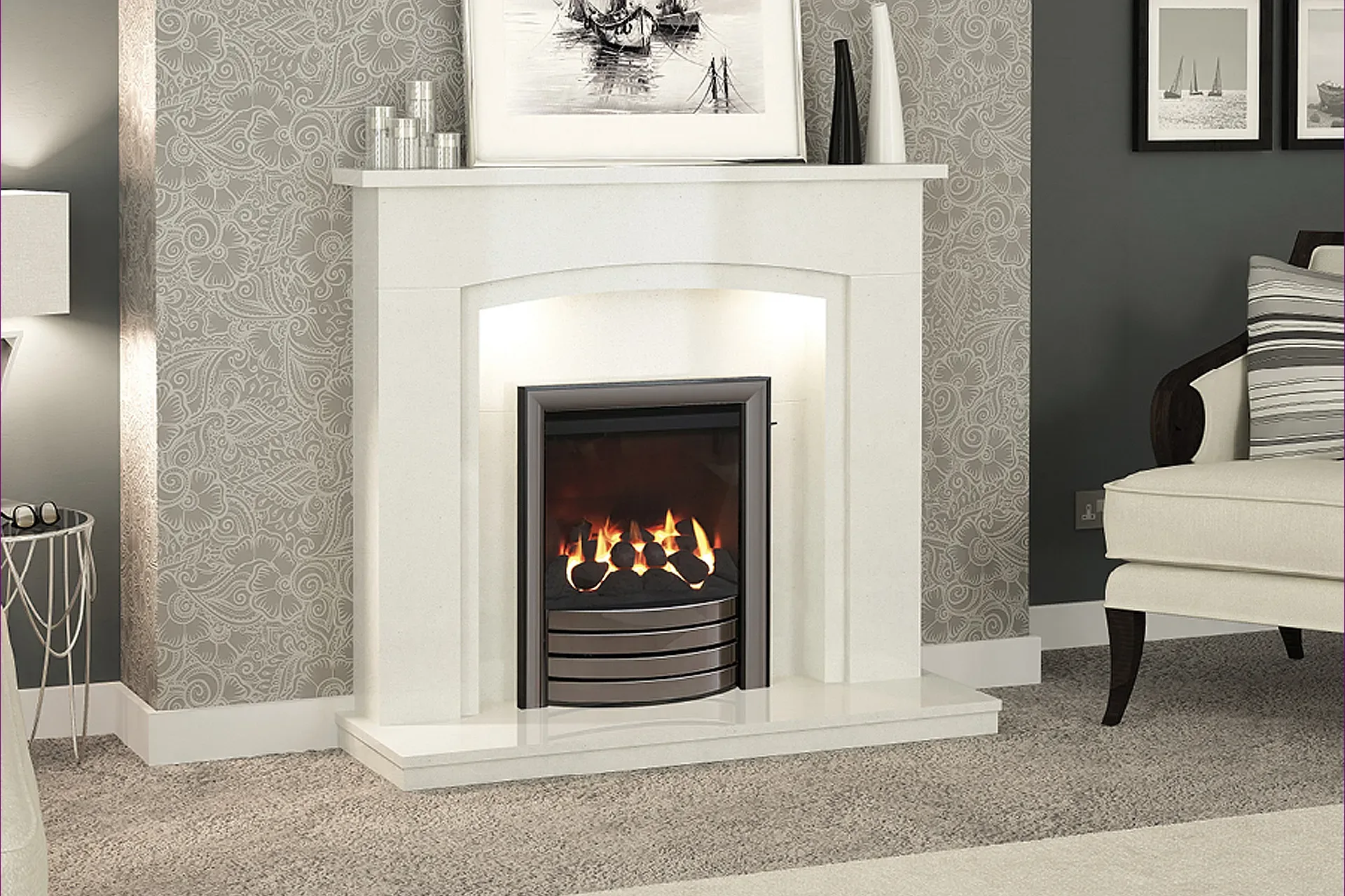 Elgin and Hall Florano Micro Marble Fire Surround