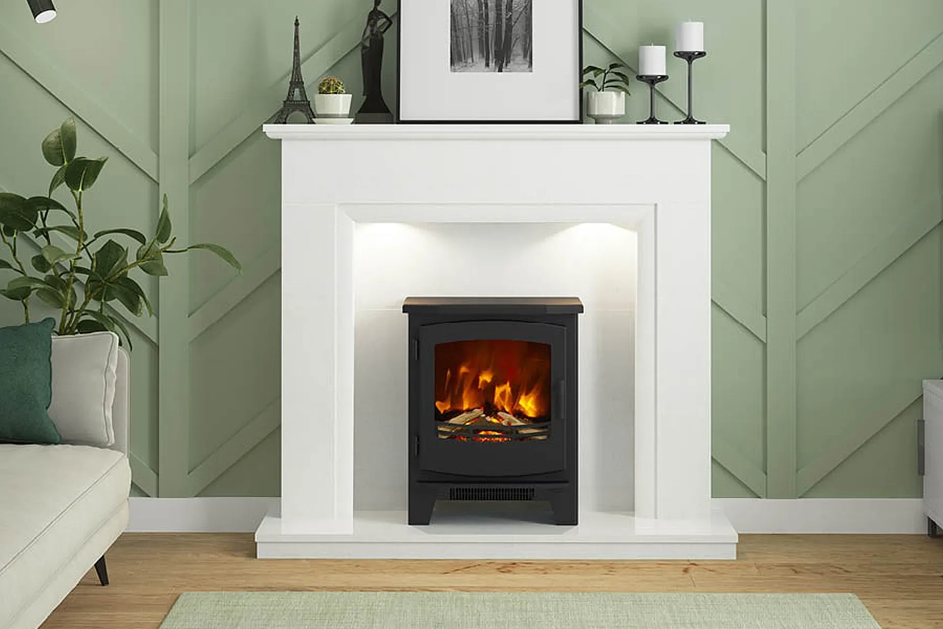 Elgin and Hall Roesia Micro Marble Fire Surround 1