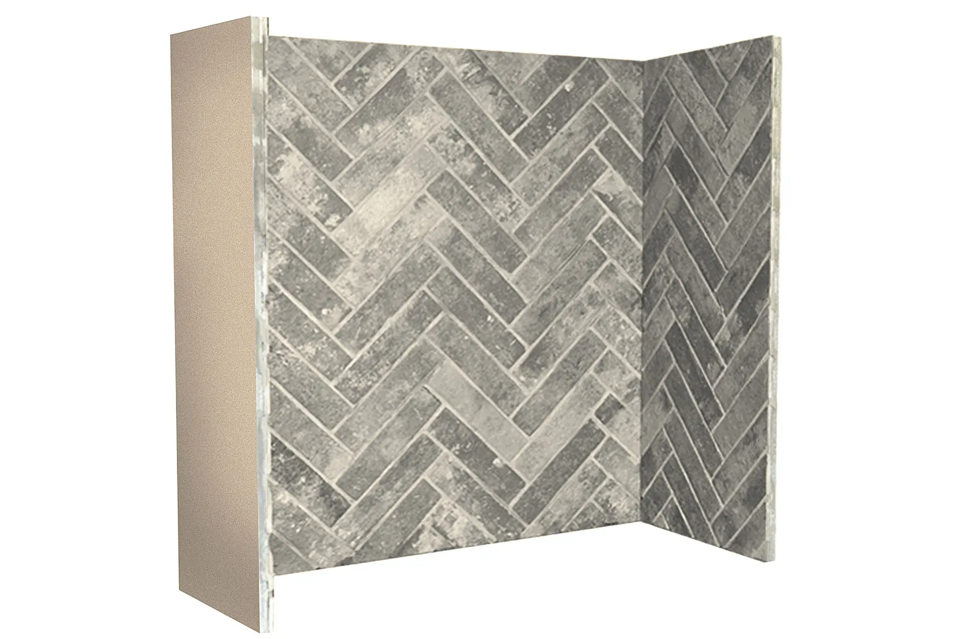 The Gallery Collection GREY HERRINGBONE CERAMIC BRICK Chamber