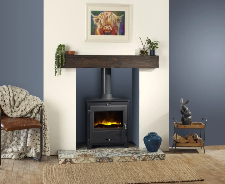 OER fireplace non-combustible beam